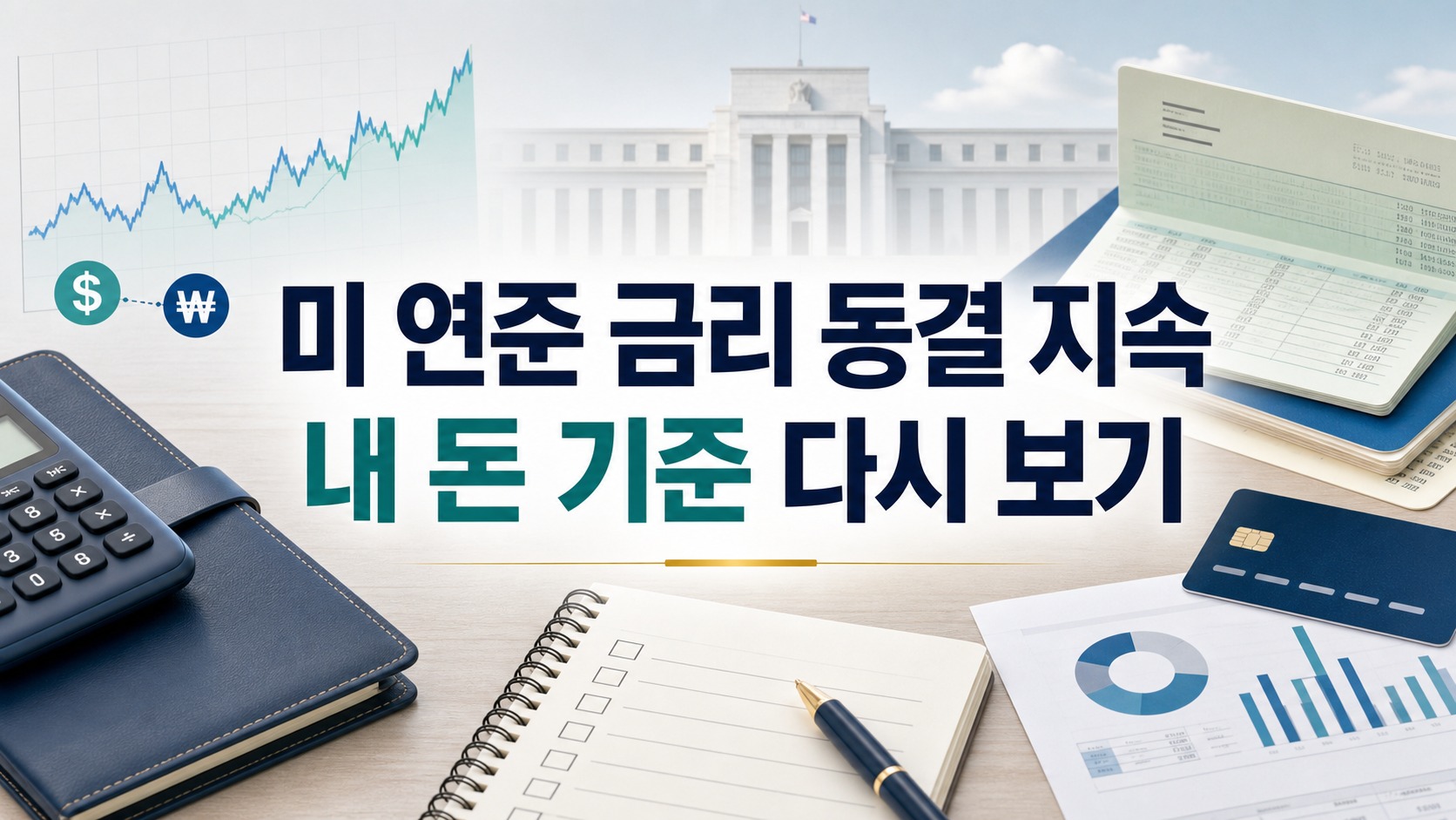 미 연준 금리 동결 지속, 내 돈 기준 다시 보기 대표이미지