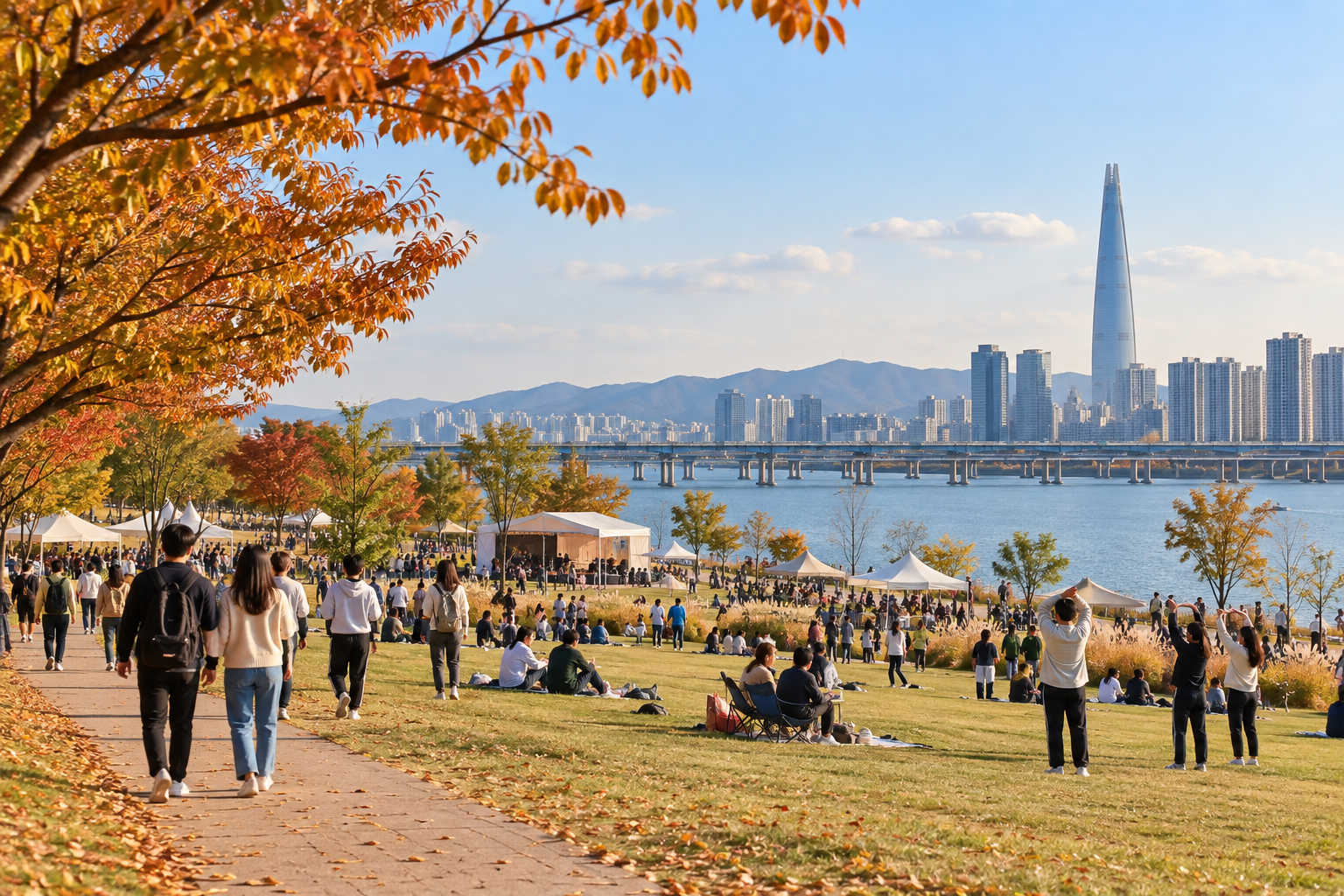 2026 한강페스티벌 가을이 열리는 한강공원의 가을 낮 풍경