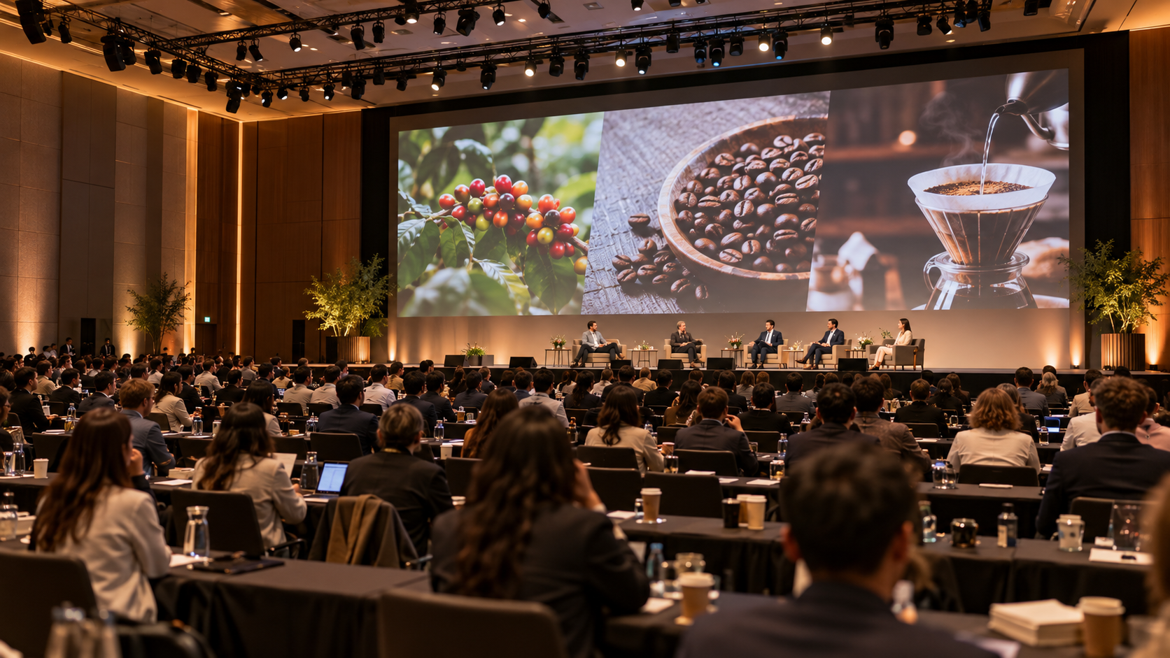 서울 코엑스 컨퍼런스룸에서 진행되는 2026 월드커피포럼 메인 세션